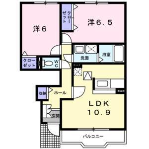 2LDK 間取り図