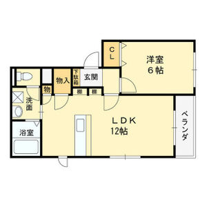 1LDK 間取り図