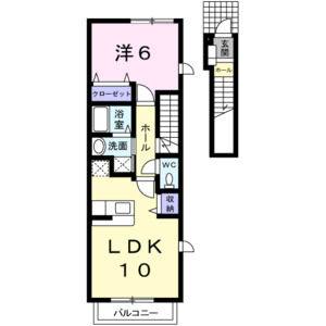 1LDK 間取り図
