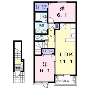 2LDK 間取り図