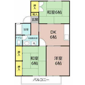 3DK 間取り図