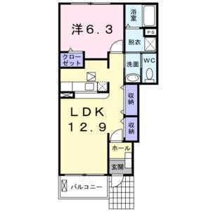 1LDK 間取り図