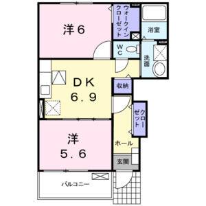 2DK 間取り図
