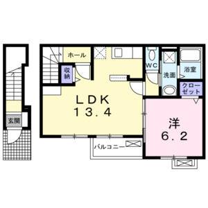 1LDK 間取り図
