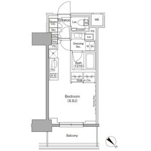 ワンルーム 間取り図