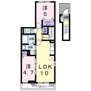 2LDK 間取り図