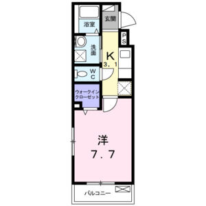 1K 間取り図