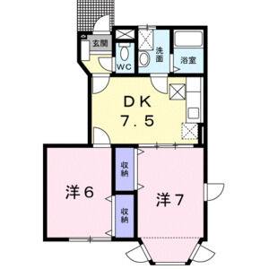 2DK 間取り図