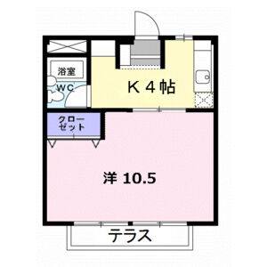 1K 間取り図
