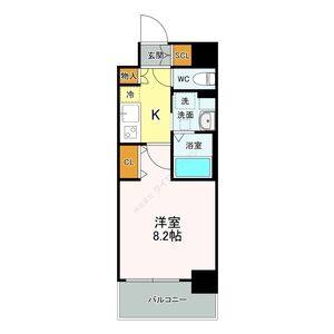 1K 間取り図