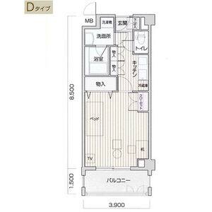 1K 間取り図