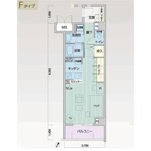 ワンルーム 間取り図