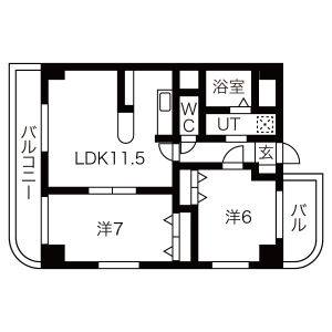 2LDK 間取り図