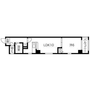 1LDK 間取り図