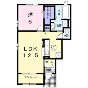 1LDK 間取り図