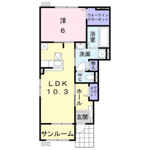 1LDK 間取り図