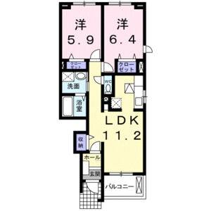 2LDK 間取り図