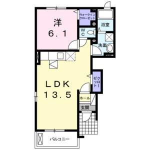 1LDK 間取り図