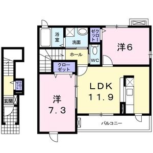 2LDK 間取り図
