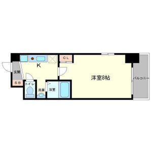 1K 間取り図