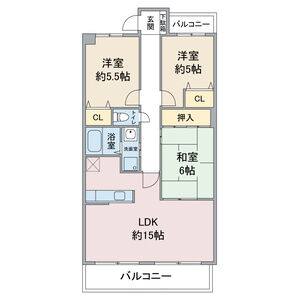 3LDK 間取り図