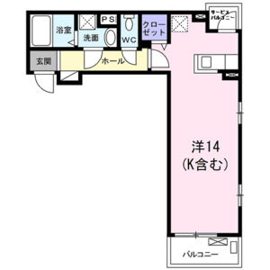 ワンルーム 間取り図