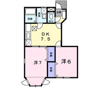 2DK 間取り図