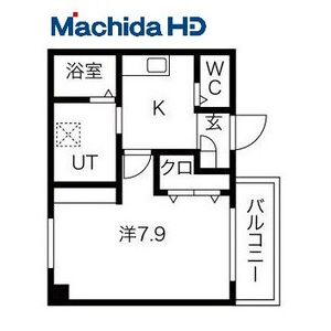 1K 間取り図