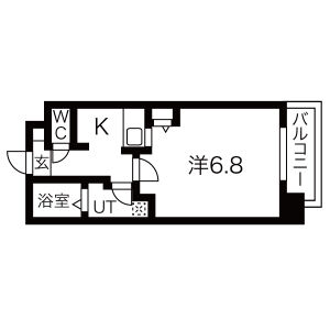 1K 間取り図