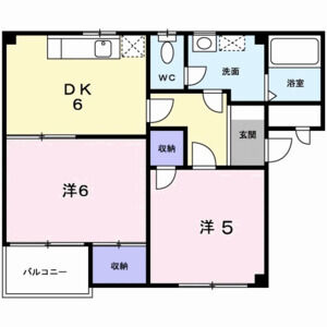 2DK 間取り図