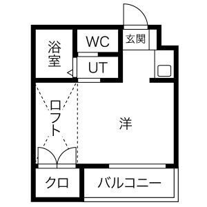 ワンルーム 間取り図