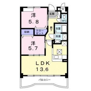 2LDK 間取り図