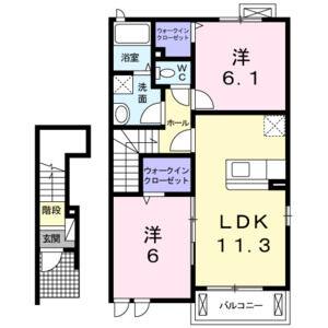 2LDK 間取り図
