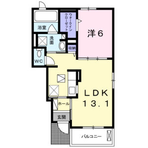 1LDK 間取り図