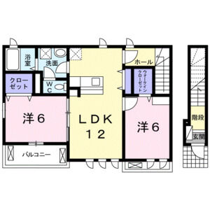 2LDK 間取り図