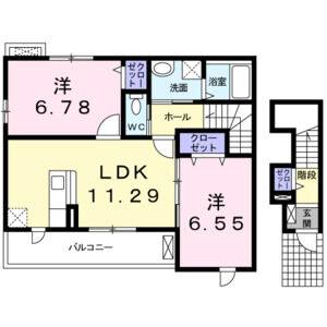 2LDK 間取り図