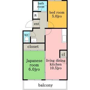 2LDK 間取り図