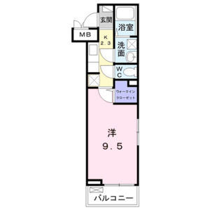 1K 間取り図