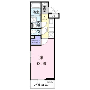 1K 間取り図