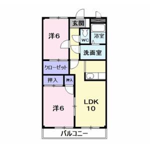 2LDK 間取り図