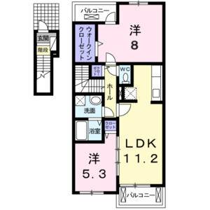 2LDK 間取り図