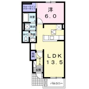 1LDK 間取り図