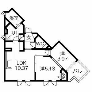 2LDK 間取り図