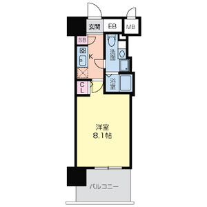 1K 間取り図