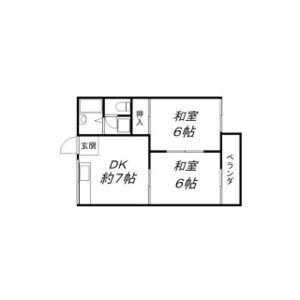 2DK 間取り図