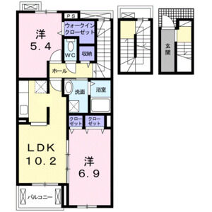 2LDK 間取り図