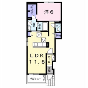 1LDK 間取り図