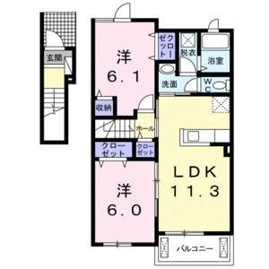 2LDK 間取り図