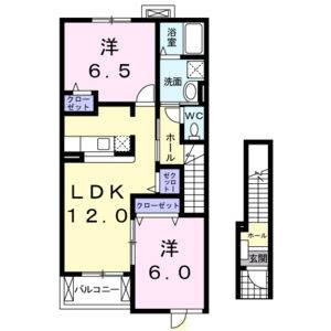 2LDK 間取り図