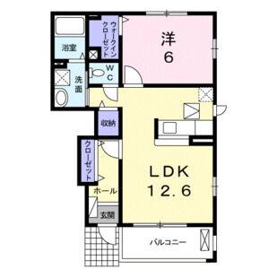 1LDK 間取り図
